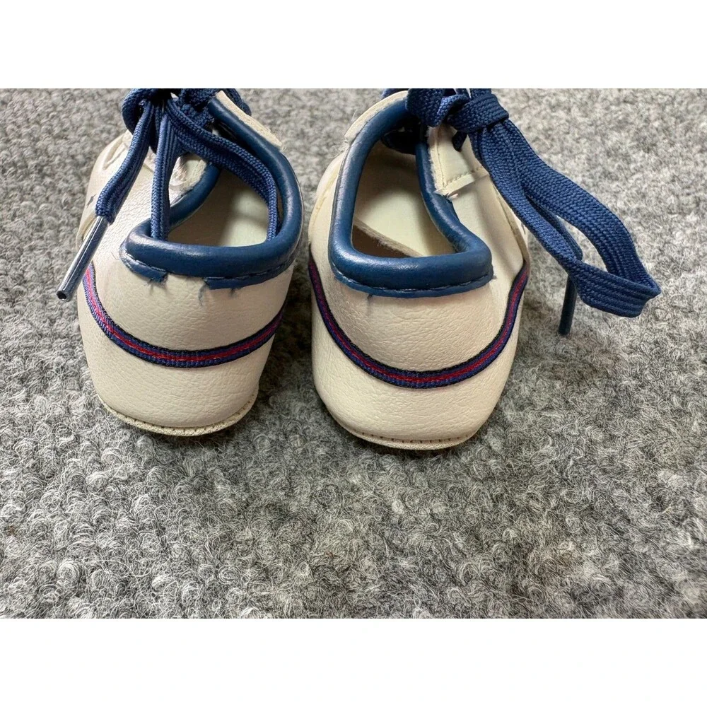 Wee Kids Vintage Infants Shoes Size 0 NEWBORN Boys 1990 Stars Made in USA Blue